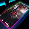 Bandai Tappetino per mouse RGB 90x40cm Naruto Itachi Uchiha Accessori da gioco PC Game xxl Tappetino per scrivania per computer Tappetino per mouse per tastiera LED Varmilo