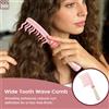 NONE Pettine Districante a Denti Larghi per Capelli Ricci, Doppio Pettine per Ridurre il Crespo e Mantenere il Volume dei Capelli Lunghi