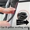 NONE 2 Pezzi Guarnizione per Montante B Auto con Barra in Acciaio, Guarnizione per Bordo Portiera Auto, Striscia Isolante in Gomma per Auto, Strisce Isolanti Acustiche