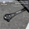 West Biking Supporto per Computer da Bicicletta WEST BIKING, Montaggio Integrato sul Manubrio/Attacco Manubrio Regolabile per Tachimetri Wahoo/Bryton/XOSS/Garmin