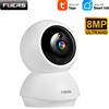 Fuers Telecamera IP Wireless 4K 8MP Fuers per Interni, Compatibile con App Tuya Smart, Monitor per Bambini, Tracciamento Automatico, Sicurezza CCTV