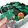 NONE 10-100 Pezzi Graffette da Giardino in Plastica con Base Ammortizzante, Chiodi per Fissaggio su Terreno, per Paesaggistica e Copertura del Terreno, Attrezzo da Giardinaggio