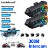 Kebidumei YP10 2X Wireless Bluetooth 5.3 Casco moto Interfono Auricolare Impermeabile 300 m Intercomunicador Altoparlante Auricolare