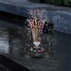 SHENZHITECH Pompa per Fontana Solare Galleggiante con Batteria di Backup, Luci Notturne a 7 Colori Scintillanti, per Vasca per Uccelli, Gioco d'Acqua, Laghetto per Pesci, Piscina