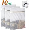 NONE 1-10 sacchetti per biancheria in rete per capi delicati, sacchetto protettivo, sacchetto per lavaggio in tessuto a rete resistente, sacchetto per vestiti sporchi, sacchetto per organizzazione e