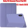 NONE Custodia per tablet Xiaomi Poco Pad M1 12.1 pollici 2025, cover in TPU morbido con funzione Auto Wake/Sleep