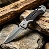 NONE Coltello Tascabile Pieghevole Portatile, Lama in Acciaio Inossidabile con Rompi-Vetro, Manico Antiscivolo G10, Multi-utensile EDC per Campeggio ed Escursionismo
