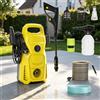 Idropulitrice Elettrica 1500W, Pressione di Picco 135 Bar, Pulitore Portatile, Portata 560L/h, Tubo da 10M, Ugello Regolabile 3-in-1 con 3 Modalità di Spruzzo (Jet, Ventilatore, Schiuma),