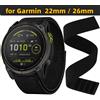 NONE Cinturino in nylon con chiusura a strappo da 22mm 26mm per Garmin Fenix 8E 7 7X 6X Pro/Epix Pro Gen 2 47mm 51mm/Enduro 2 3/Forerunner 965