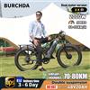BURCHDA RX80 Bicicletta Elettrica con Doppio Motore 2000W, Batteria al Litio Rimovibile 48V20AH, Fatbike 26 Pollici 4.0 per Adulti, Bici Elettrica da Montagna a Sospensione Completa