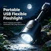 JIASHUAIXIN Nuova mini torcia a LED luminosa di tipo C, portatile per esterni, universale, regolabile, luce notturna per ciclismo, multiuso
