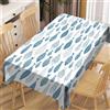 NONE Tovaglia Rettangolare con Stampa di Sardine Blu e Bianche per Decorazione Tavola, Lavabile, Stile Rustico per Cucina e Sala da Pranzo, Decorazione per Feste