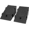 NONE NUOVO Set di 2 Rampe di Carico in Plastica, Rampe per Auto, Rampe Resistenti, Rampe a Cavalletto, Colore Nero