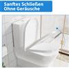 HiMISS Sedile WC universale a forma di D/O - Sedili WC robusti in plastica PP antibatterica con chiusura ammortizzata, igienici e facili da pulire, installazione semplice