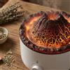 NONE Diffusore di aromi a forma di vulcano effetto fiamma, capacità 560ml, luce calda e fredda, telecomando, timer 3 modalità umidificatore ultrasuoni