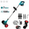 Tagliaerba Elettrico Pieghevole Senza Fili 1500W, Rasaerba Elettrico Portatile, Utensile Elettrico Regolabile per Potatura e Taglio da Giardino