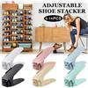 NONE Organizzatore per Scarpe da 6-12 Pezzi, Supporto Regolabile per Scarpe, Portascarpe a Doppio Strato, Impilatore per Scarpe per Organizzazione Armadio