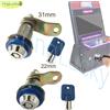 YingLucky Arcade LOCK Chiave CAM LOCK 22MM 31MM Per DIY Arcade Flipper Giochi Gru Altalena Distributori automatici Armadio in legno Portamonete