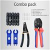 NONE Kit di crimpatura solare LY-2546B MC4, crimpatrice per connettori solari fotovoltaici + spelafili + chiave MC4 + set di terminali per connettori MC4