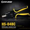 Cowurst Pinza Crimpatrice a Cricchetto HS-04BC 0.25-6mm², Crimpatrice per Terminali Elettrici Non Isolati e Pre-isolati a Barilotto Aperto