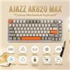Ajazz Tastiera meccanica wireless/cablata AJAZZ AK820 MAX, layout 75%, Bluetooth 5.0/2.4GHz/USB-C, struttura sigillata, batteria da 8000mAh, scheda PCB flessibile, retroilluminazione RGB, hot-swapping