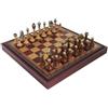 Italfama Lusso Set 3-In-1 Di Scacchi Dama Backgammon In Metallo Legno Pelle