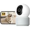 Anona Pano 4K Telecamera WIFI Interno,Videocamera Sorveglianza Animali/Cani
