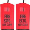 SHINEOFI 2 coperture per estintore da esterno, 6 kg, 32 x 58 cm, impermeabili, antigelo, con tasca per etichette di ispezione, per attrezzature di sicurezza industriale e domestica, 2 pezzi