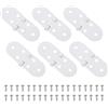 QUARKZMAN 6Pcs Cerniere Nascoste Pieghevoli Per Tavolo 3.15 x 1.22 Bianco | 180 Gradi, Per Porte Di Tavoli In Legno E Mobili Da Cucina, Cerniere Piatte In Ferro