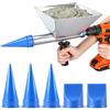 Lanties Pistola elettrica per presellatura, portatile, per malta, riutilizzabile, con 5 ugelli, per pareti, mattoni, pavimenti (non include trapano elettrico)