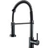 Cobbe Rubinetto Cucina con Spruzzatore Estraibile a 360° - Miscelatore Monocomando a Collo d'Oca Alto in Acciaio Inossidabile, 2 Modalità di Spruzzo (Nero)