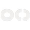 QUARKZMAN 2Pcs Wall Split Flange 44mm/1.7 Piastre Di Copertura Bianco