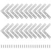 SyiXute 20 Pezzi Staffe Angolari in Acciaio Inox,Staffa Angolare Piatta a Forma di L,Angolo Retto Angolari Staffe con 100 Viti per Riparazione Mensola di Legno Tavolo Sedia,80 * 80 mm