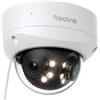 REOLINK Telecamera di sicurezza PoE a doppia lente UHD da 16 MP con vista panoramica a 180°, tracciamento del movimento, visione notturna a colori F1.6, rilevamento persona/veicolo/animali, audio a 2
