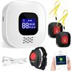 Behogan Pulsante di emergenza per anziani, WiFi Tuya Smart Senior, pulsante di emergenza per anziani, sistema di allarme di emergenza WiFi, braccialetto SOS per pazienti e disabili (1 ricevitore+