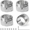 Fouvin 4 adattatori per termosifoni M30 x 1,5, in acciaio inox 304, adattatore RA/Rav/Ravl, valvola termostatica con strisce, accessori per radiatori con chiave esagonale