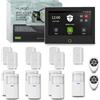 HUXGO® HXA700 Sistema antifurto casa senza fili WiFi + GSM 4G | Kit allarme casa con 7x sensori PIR, 7x sensori porte/finestre | Installazione fai-da-te e sirena integrata - ideale per camper e garage