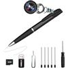 Bextgoo Telecamera Spia, 1080P HD mini telecamera spia nascosta con Scheda SD 32GB, Registrazione in Loop, Portatile Penna Spia per Registrare Video e Scattare Foto, Spy Cam per Interni/Esterni