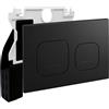 Empyreal Placca di scarico WC Compatibile con Geberit Duofix Sigma e Delta|115610001 Scivolo per pastiglie pulitrici|Doppia scarico|246 x 164 mm（Nero Opaco）