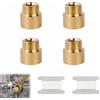 FENGJIAHUI 4 Pezzi Prolunga per Rubinetto da 1/2, Prolunga Doccia Tubo di Estensione del Rubinetto con Filettatura Esterna (ottone, 1/2 pollici x 15 mm(4PCS))