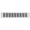 H&C VENT Griglia di ventilazione 400 x 80 mm in alluminio bianco - Porta HVAC Sfiato quadrato in metallo Protezione dai parassiti- Coperchio di uscita scarico a vite Elemento del sistema alimentazione