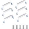 FEEIMOL 6 pezzi Maniglie per Cassetti Maniglie per Mobili Cucina Maniglie per Porta Alluminio Lega Armadio Comò Maniglia Pomelli Porta Maniglie Distanza del foro 64 mm