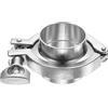 PATIKIL Raccordi Sanitari A Morsetto, 2 Tri Sanitary Clamp A 1-3/4 Tubo OD Ghiera Di Saldatura In Acciaio Inox 304 Per Tubazioni Heavy Duty Con Guarnizione In Silicone, Argento