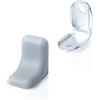 Sossai 20 x sossai® Connettore per mensola realizzato in acciaio zincato con coperchio / Staffa Angolare / staffe angolari per mensole / staffe fissaggio | BT2 | Colore: grigio