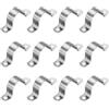 PATIKIL 35mm Fascia Rigida Per Tubi, 12 Pcs 304 Staffe Per Condotte In Acciaio Inossidabile Con 2 Fori Staffa A U Spessa Per Fissaggio Tubi Cavi E Fili (1-3/8)