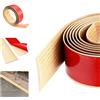 DIKEBAO Striscia di Transizione per Pavimenti Striscia di Soglia in Gomma PVC Strisce Autoadesive per il Bordo del Tappeto Profilo di Transizione Autoadesivo per Pavimenti in Legno Laminato, 2m*4cm