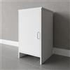 Inbagno Mobile lavanderia multiuso 45x50 cm in PVC bianco con anta e ripiano interno, KANDY