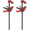 GETLITOOL Paio 12-Inch Morsetti a Barra da Falegname con Serraggio 165LBS/75kg 31cm, 2 in 1 2X12 F-Bar/Spargitore a Sgancio Rapido per Lavorazione Legno con Binario in Acciaio al Carbonio