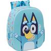 safta BLUEY - Zaino scolastico, con design 3D, adattabile al carrello, ideale per bambini di diverse età, comodo e versatile, qualità e resistenza, 27 x 10 x 33 cm, colore celeste, azzurro, Estándar,