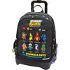 Generico Trolley Zaino Scuola Dream Cross STUMBLE GUYS, Sganciabile NUOVE RUOTE SALI SCALE con carrello amovibile TINTAUNITA TEEN Pool Over NERO